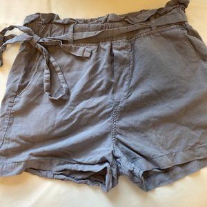 Blue/Grey shorts with Tie Belt